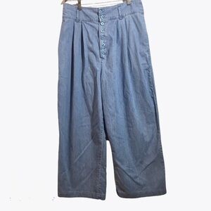 BDG Urban Outfitters Chambray Wide Leg High Waisted Pants Size 32